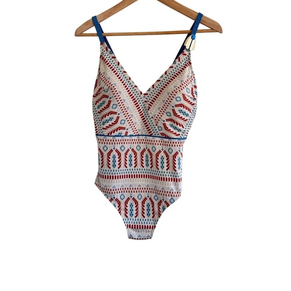 Dolores Cortés Other - Dolores Cortés Pasarela Metallic Tribal Print One-Piece Swimsuit M‎